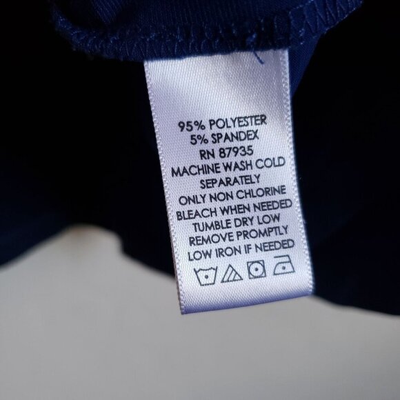 Susan Graver Liquid Knit Asymmetric Hem Tunic Top Two Tone Blue Size Women's 2X - Picture 9 of 9